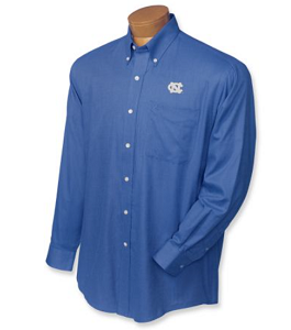 Carolina Tar Heels B&T LS Nailshead Sport Shirt - French Blue